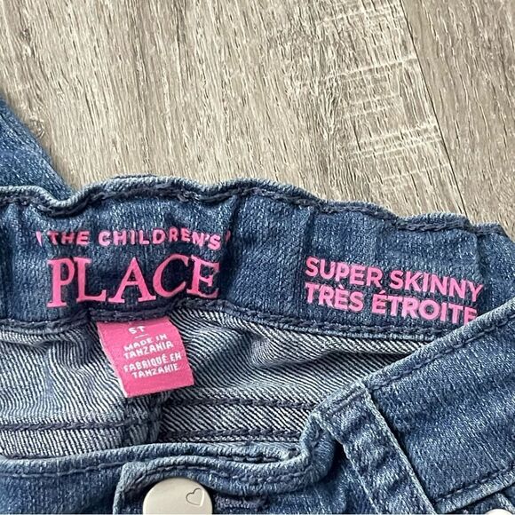 The Children’s Place Toddler Girl’s Super Skinny Adjustable Waist Denim Jeans 5T - Picture 4 of 11